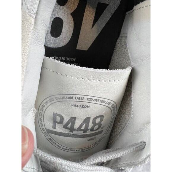 P448 "Thea" Sneaker in Galu w/Rhinestones (Cream/Gray) Sz US - 8.5, Eu - 39 - Picture 9 of 9